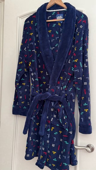Bata de estar por casa con estampado Tetris