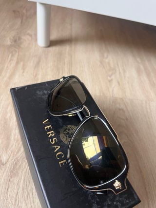 Gafas Aviador Versace Originales Negro/Dorado