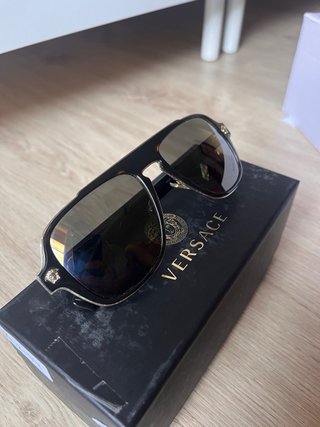 Gafas Aviador Versace Originales Negro/Dorado