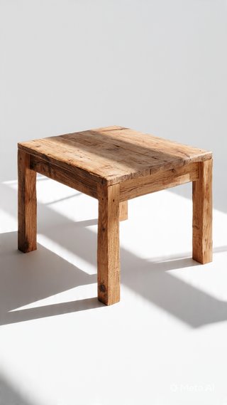 Mesa de madera rústica