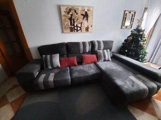 Sofá Cama Chaiselongue 3 Plazas Gris