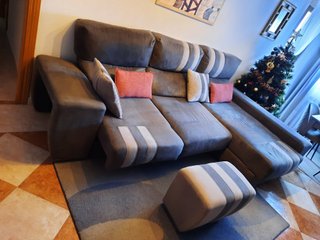 Sofá Cama Chaiselongue 3 Plazas Gris