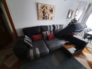 Sofá Cama Chaiselongue 3 Plazas Gris