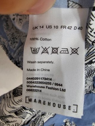 Top Estampado Selva en 100% Algodon Talla XL UK14