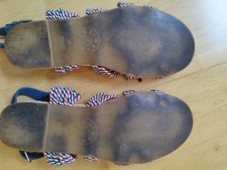 Sandalias Bimba y Lola Azul y Rojo