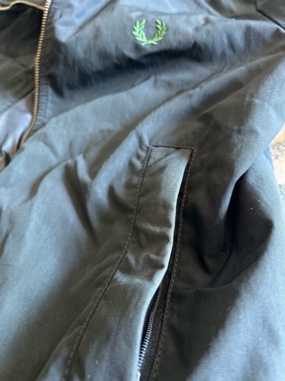 Giacca Fred Perry Blu con righe verdi