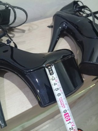 Zapatos tacón plataforma brillantes charol 43