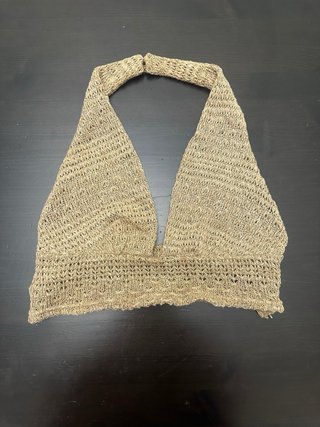 Conjunto top y falda beige