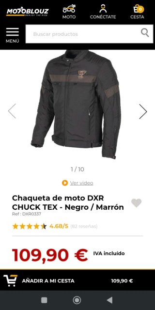 Chaqueta Cordura Moto 2XL (Realmente XL) NUEVA