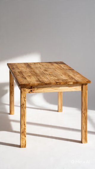 Mesa de madera rústica