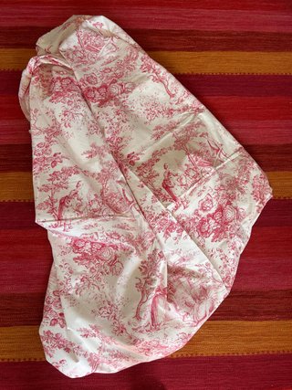 Tela Toile de Jouy roja y blanca
