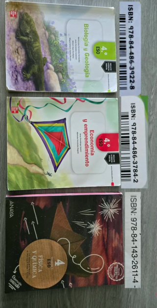 LIBROS DE TEXTO 3° Y 4° DE LA ESO