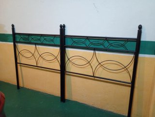 Cabeceros de cama 90 cm metal negro