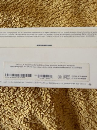 Apple Watch Series 3 Plata/Blanco