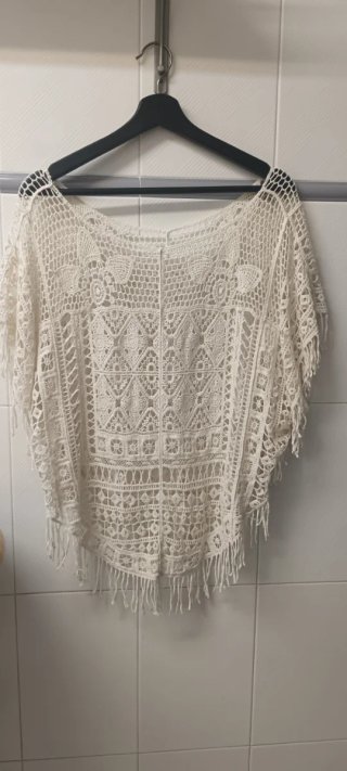 Blusa Crochet Beig Talla M