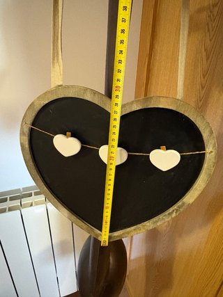 Pizarra Corazón de madera
