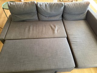 Sofá chaiselongue Ikea gris