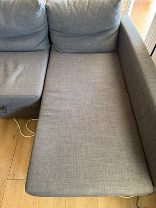 Sofá chaiselongue Ikea gris