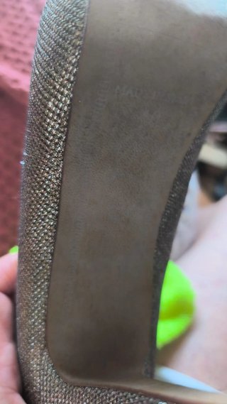 Zapatos de fiesta tacón abierto dorado/plateado