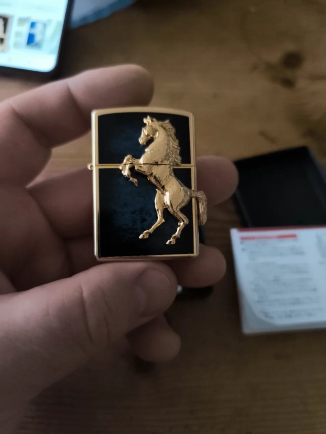 Zippo Winnie Winning Dorado Caballo Azul