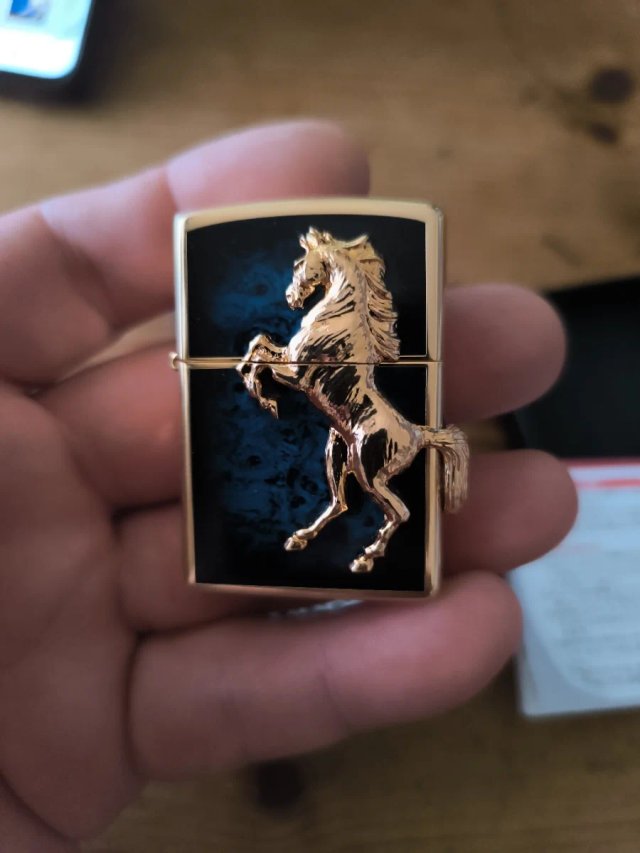 Zippo Winnie Winning Dorado Caballo Azul
