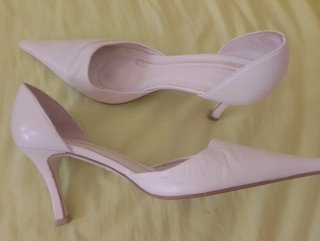 Zapatos Zara blancos tacón