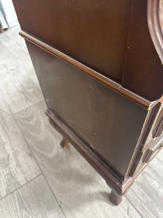 Mesita de noche vintage mármol y madera
