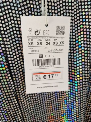 Vestido fiesta lentejuelas Pull&Bear