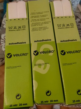 LOTE 3 CAJAS DE VELCRO  AUTOADHESIVO BLANCO