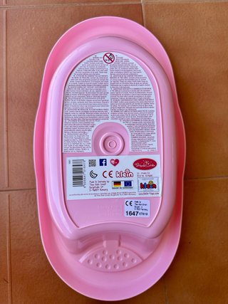 Set Bañera Muñecas Accesorios Rosa
