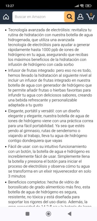 Botella de agua de hidrógeno para deportistas.