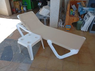 Tumbonas Balliu Beige/Blanco