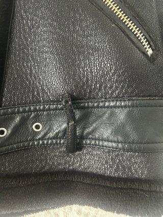 Cazadora Biker Zara Forrada Negra Talla M
