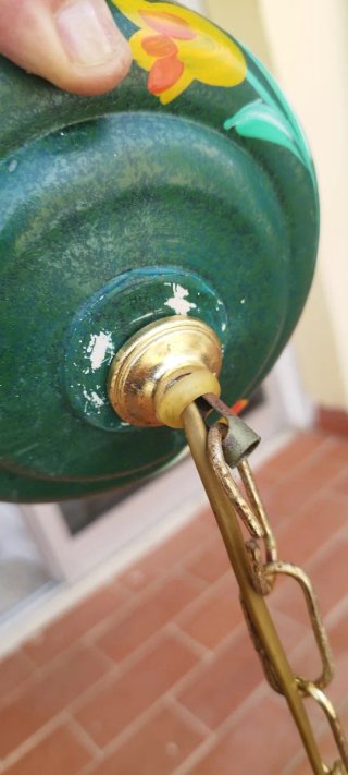 Lámpara colgante vintage decorada