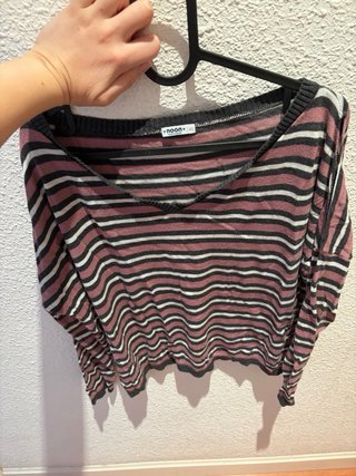 Jersey rayas Noon hombros descubiertos Talla XS