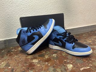 Nike Air Jordan 1 Mid Zapatillas Azul/Negro