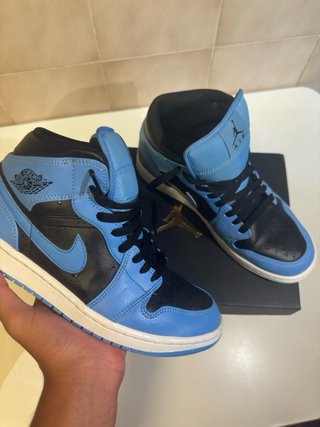Nike Air Jordan 1 Mid Zapatillas Azul/Negro