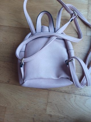 Lote 2 mochilas infantiles rosa y beige