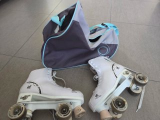 Patines KRF School Blancos Talla 40 y bolsa