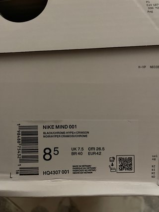 Nike Mind 001 Talla 42 Negro Naranja