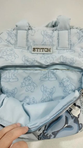 Mochila niña Stitch azul y blanco