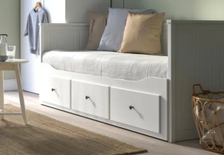 Cama nido Ikea 2 en 1 con 3 cajones en blanco