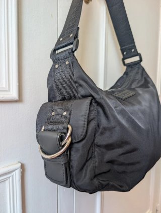 Bolso Hombro Ralph Lauren Nylon Negro