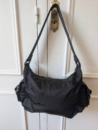 Bolso Hombro Ralph Lauren Nylon Negro