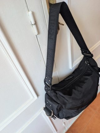 Bolso Hombro Ralph Lauren Nylon Negro