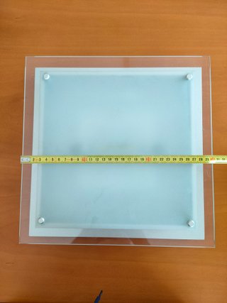 Plafón moderno cristal y metal