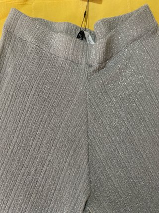 Pantalón plateado fiesta talla M