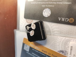 Pendientes Moissanita Plata S925