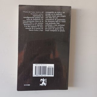 Libro Poema del Cante Jondo-Romancero Gitano-Lorca