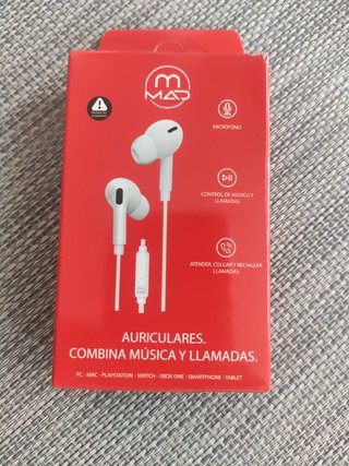 Auriculares MAD SOUND Blancos con Micrófono